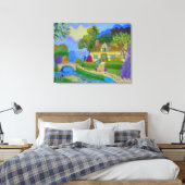 lentehuis canvas afdruk (Insitu (Slaapkamer))