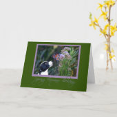 Lentekaart Vlinder en Puppylent Ostara Kaart (Gele Bloem)