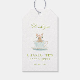 Lentekabouter Theepartij Baby Shower Cadeaulabel