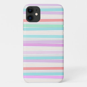 Lentekleuren in strepen iPhone 11 hoesje