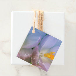 Lentekrokusbloemen Bedankjes Labels