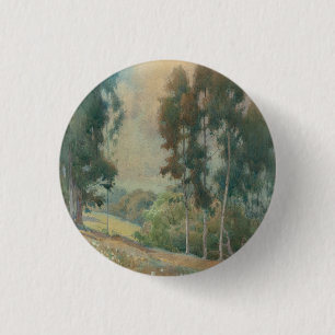 Lentelandschap (1911) Serene Waterverf Ronde Button 3,2 Cm