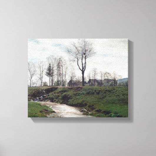 Lentelandschap met een grillige Frantisek Kavan Canvas Afdruk (Voorkant)