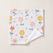 Lentemadeliefjes bad handdoek (Wasdoekje)