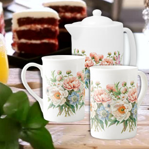 Lentemomenten Boeket Bloemen Porselein Kop