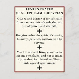 Lenten Prayer of St. Ephraim de Syrische kaart