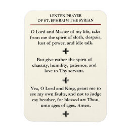 Lenten Prayer van St. Ephraim de Syrische Magneet