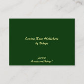 Lenten Roos Hellebore ATC Visitekaartje (Achterkant)