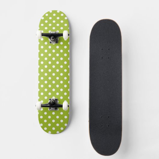 Lentepatroon met witte haarpunten skateboard (Voorkant)