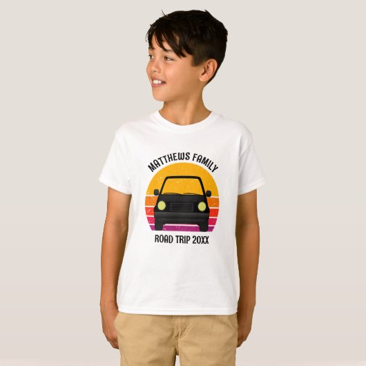 Lentereis Zonsondergang Aangepaste Kids T-shirt (Voorkant volledig)