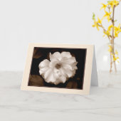 'Lenteroos (Sepia)' Wenskaart Kaart (Gele Bloem)