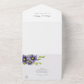 lentesbloemen clematis rsvp verbonden bruiloft all in one uitnodiging (Buitenkant)