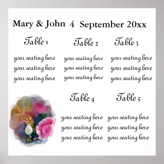 Lentesbloemen — Zitkaart. Poster (Voorkant)