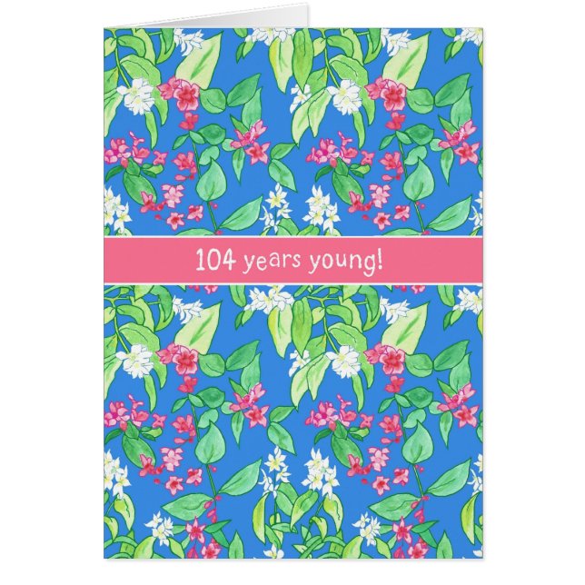  lentesbloesems op Blue 104th Birthday (Voorkant)