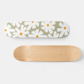 Lenteseizoenen florale retro patroonsage groen skateboard (Horizontaal)