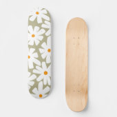 Lenteseizoenen florale retro patroonsage groen skateboard (Voorkant)