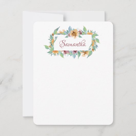 lentesFlorals Notitiekaartje (Voorkant)