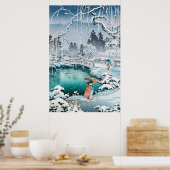 Lentesneeuw op Maruyama door Tsuchiya Koitsu Poster (Keuken)