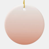 lentespastel kleur zwarte peach ombre stoffige roz keramisch ornament (Achterkant)