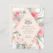 lentestuin met moderne geometrische bloem uitnodiging briefkaart (Voorkant / Achterkant)