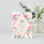 lentestuin met moderne geometrische bloem uitnodiging briefkaart (Staand voorkant)