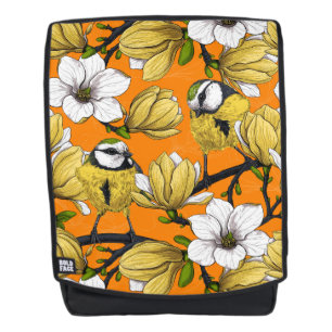 Lentetijd in geel rugtassen