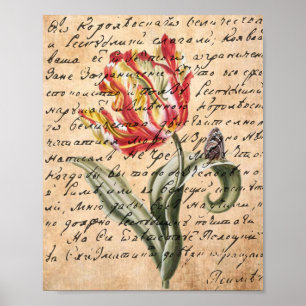 Lentetuig en handschrift poster