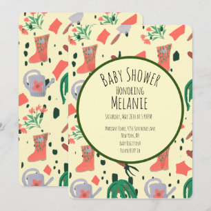 Lentetuin gereedschap Pot Baby Shower Kaart