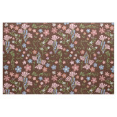 Lentetuin met Chocolade Bruine Achtergrond Stof (Fat Quarter)
