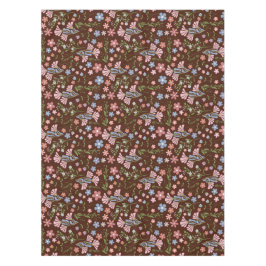 Lentetuin met Chocolade Bruine Achtergrond Tafelkleed