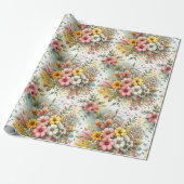 Lentetuin met confetti cadeaupapier (Uitgerold)