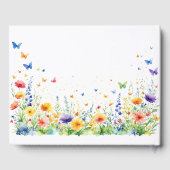 Lentetuin met Vlinders Bruiloft Gastenboek (Achterkant)