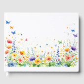 Lentetuin met Vlinders Bruiloft Gastenboek (Voorkant)