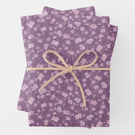 Lentetuin Moederdag Aziatische Bloemen Japans Inpakpapier Vel (In situ)