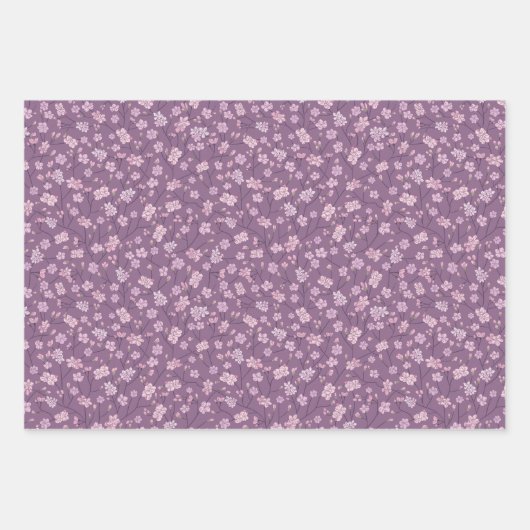 Lentetuin Moederdag Aziatische Bloemen Japans Inpakpapier Vel (Voorkant)