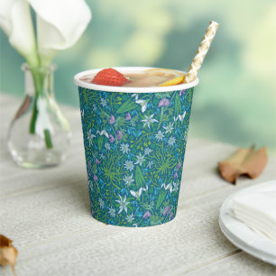 Lentetuin Moederdag Blauw Paars Wit Papieren Bekers