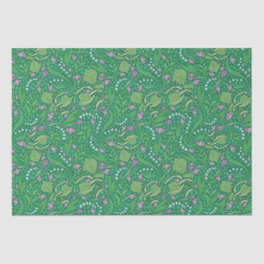 Lentetuin Moederdag Lelietje-van-dalen Tissuepapier (Voorkant)