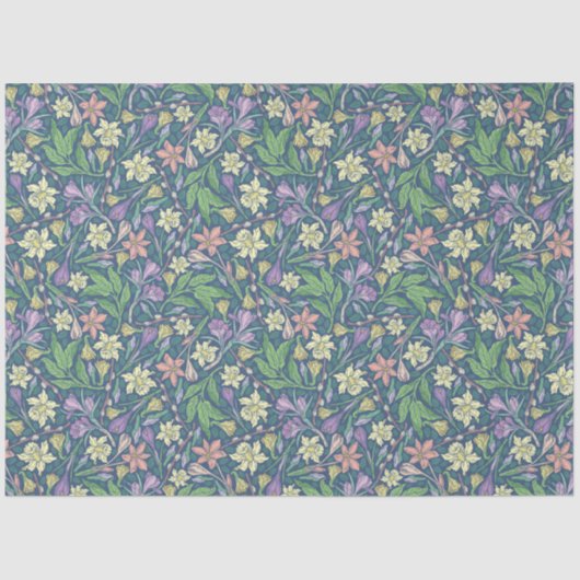 Lentetuin Moederdag Narcissen Krokussen Tissuepapier (Voorkant)