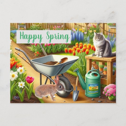 Lentetuin Tulp Briefkaart (Voorkant)