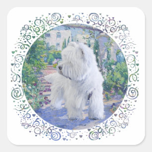 Lentetuin Vierkante Sticker