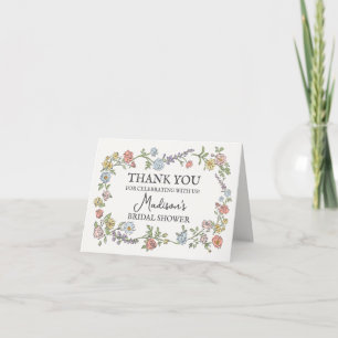 Lentetuinfeest Pastelkleurige Bloemkaarten Bedankk Bedankkaart