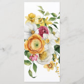Lentetuinfeestmenu met bloemen menu (Achterkant)