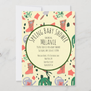 Lentetuinplanten Baby Shower Uitnodiging