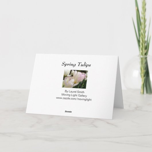 Lentetulpen Kaart (Achterkant)