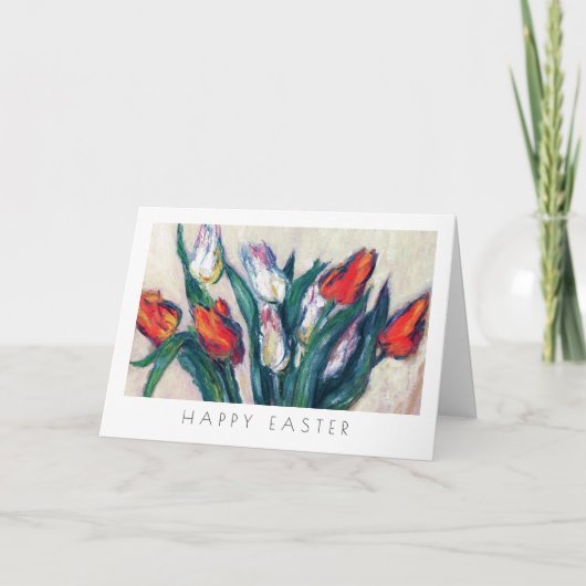 Lentetulpen. Kunst Aangepaste Pasen Feestdagen Kaart (Voorkant)