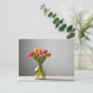 Lentetulpen voor Valentijnsdag Briefkaart
