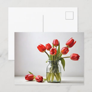 Lentetulpen voor Valentijnsdag Briefkaart