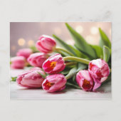 Lentetulpen voor Valentijnsdag Briefkaart (Voorkant)