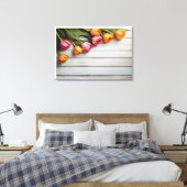 Lentetulpen voor Valentijnsdag Canvas Afdruk (Insitu (Slaapkamer))
