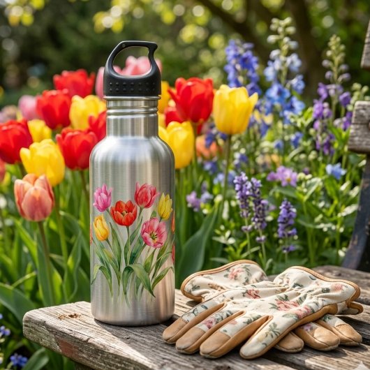 Lentetulpen waterfles